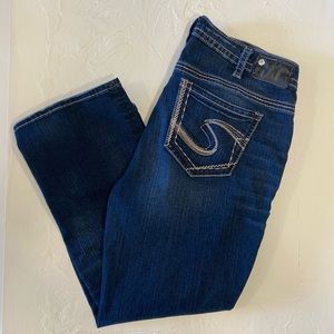 Silver Jeans Dark Blue Ankle & Cropped Women Jeans